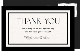 'Effortless Elegance' Wedding Thank You Note