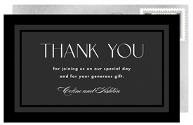 'Effortless Elegance' Wedding Thank You Note