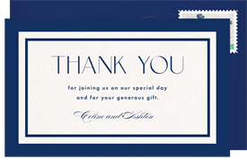 'Effortless Elegance' Wedding Thank You Note