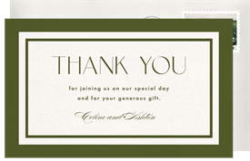 'Effortless Elegance' Wedding Thank You Note