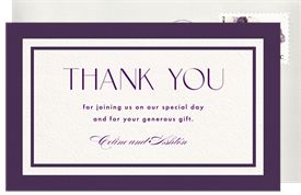 'Effortless Elegance' Wedding Thank You Note