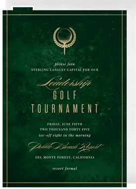 'Links & Luxe' Golf Invitation