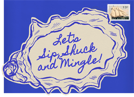 'Shuck & Mingle' Company Retreat Invitation