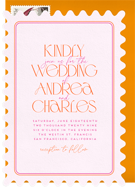 'Ric Rac Edge' Wedding Invitation