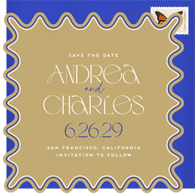 'Ric Rac Edge' Wedding Save the Date