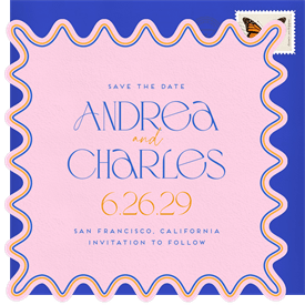 'Ric Rac Edge' Wedding Save the Date