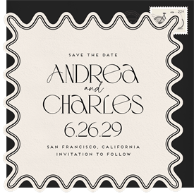 'Ric Rac Edge' Wedding Save the Date