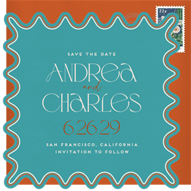 'Ric Rac Edge' Wedding Save the Date