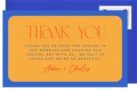 'Ric Rac Edge' Wedding Thank You Note