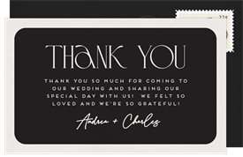 'Ric Rac Edge' Wedding Thank You Note