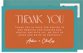 'Ric Rac Edge' Wedding Thank You Note