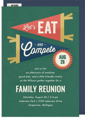 'Eat & Compete' Reunion Invitation