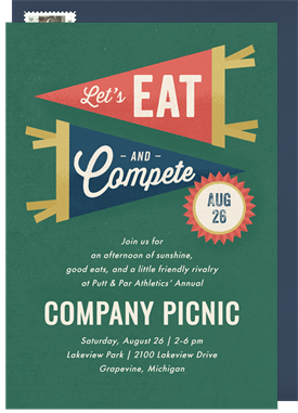 'Eat & Compete' Company Retreat Invitation