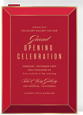 'Bold & Brilliant' Grand opening Invitation