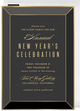'Bold & Brilliant' New Year's Party Invitation