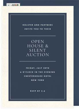 'Modern Space' Open House Invitation