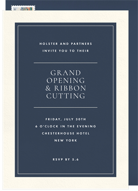 'Modern Space' Grand opening Invitation