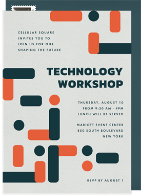 'Futuristic Tech' Business Invitation