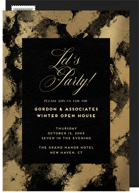 'Brushed Brilliance' Business Invitation