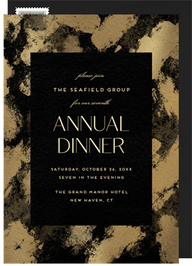 'Brushed Brilliance' Dinner Invitation