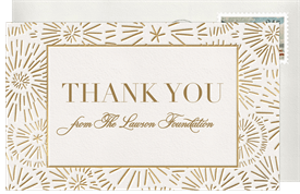 'Celebratory Starburst' Gala Thank You Note
