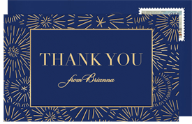 'Celebratory Starburst' Adult Birthday Thank You Note
