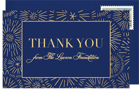 'Celebratory Starburst' Gala Thank You Note