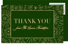 'Celebratory Starburst' Gala Thank You Note