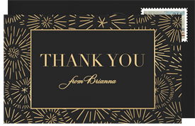 'Celebratory Starburst' Adult Birthday Thank You Note