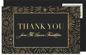 'Celebratory Starburst' Gala Thank You Note