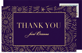 'Celebratory Starburst' Adult Birthday Thank You Note