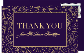 'Celebratory Starburst' Gala Thank You Note