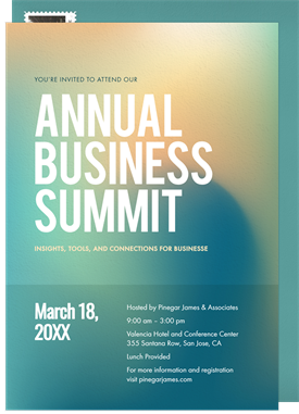 'Gradient Vision' Business Invitation