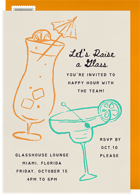 'Tropical Toast' Happy Hour Invitation