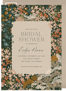 'Vintage Petals' Bridal Shower Invitation