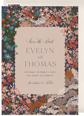 'Vintage Petals' Wedding Save the Date