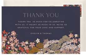 'Vintage Petals' Wedding Thank You Note
