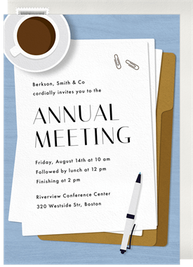 'Meeting Notes' Business Invitation