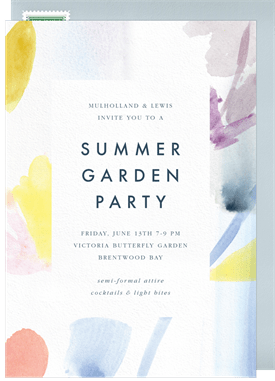'Abstract Florals' Business Invitation