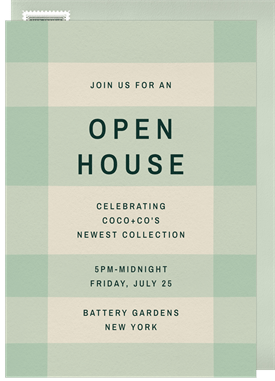 'Clean Color Block' Open House Invitation