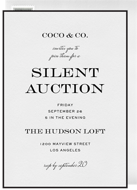 'Elegant Line' Business Invitation