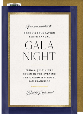 'Watercolor Luxe' Gala Invitation