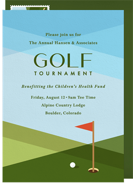 'Geometric Golf' Golf Invitation