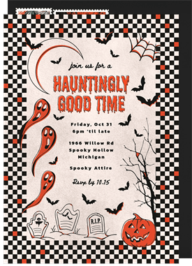 'Spooky Icons' Halloween Invitation