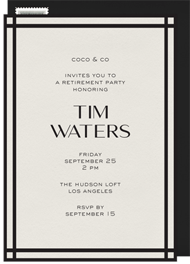'Geometric Statement' Retirement Invitation