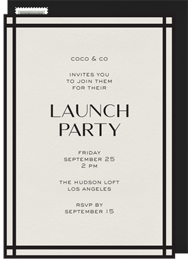 'Geometric Statement' Grand opening Invitation