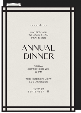 'Geometric Statement' Dinner Invitation