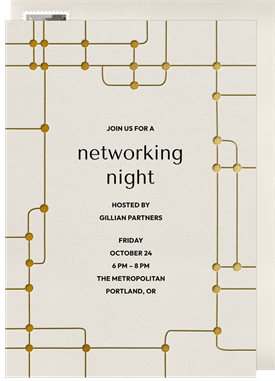 'Foiled Tech' Business Invitation