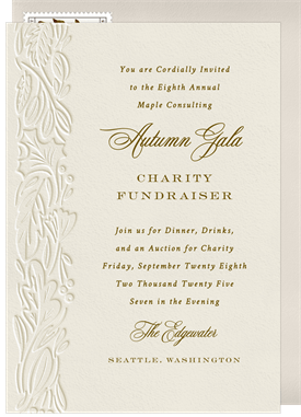'Autumn Press' Gala Invitation