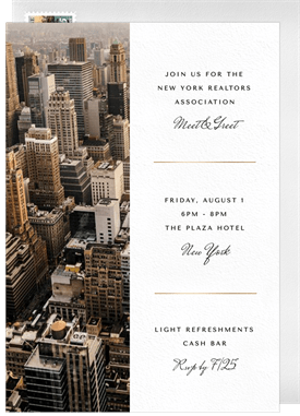 'Elegant Triple Pane' Business Invitation
